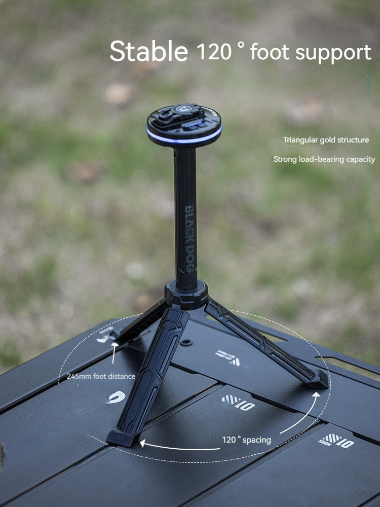 Blackdog Multifunctional Lamp Holder Portable Multipurpose Pan And Tilt Telescopic Foldable Tripod Stand Standard 1/4 Camera Lantern Light Mounting Thread