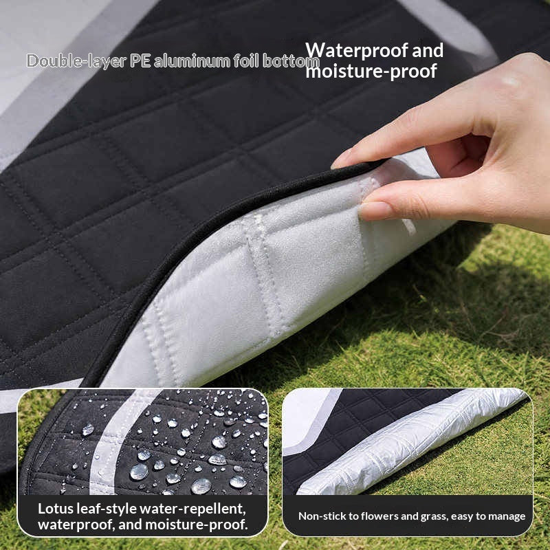 BLACKDOG DOGGY Ultrasonic Picnic Mat Portable Foldable Oversized Mattress Ground Pad Moisture Barrier Skin Friendly Machine Washable Outdoor Camping