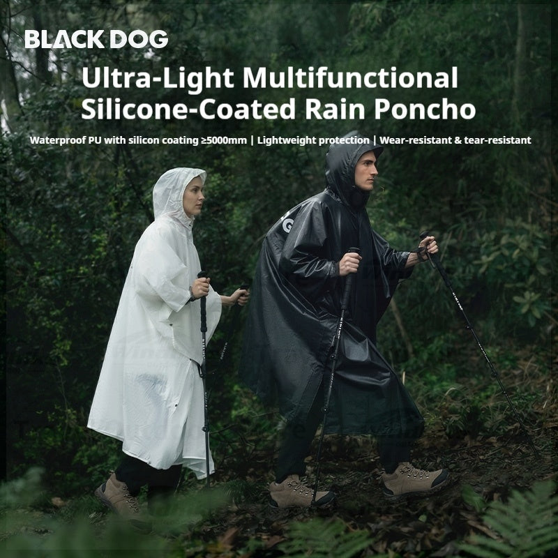 BLACKDOG Explorer 3 In 1 Tactical Raincoat Unisex Hooded Sleeve Waterproof Rain Poncho Cycling Rain Cover Camping Outdoor Mountaineering Rainwear