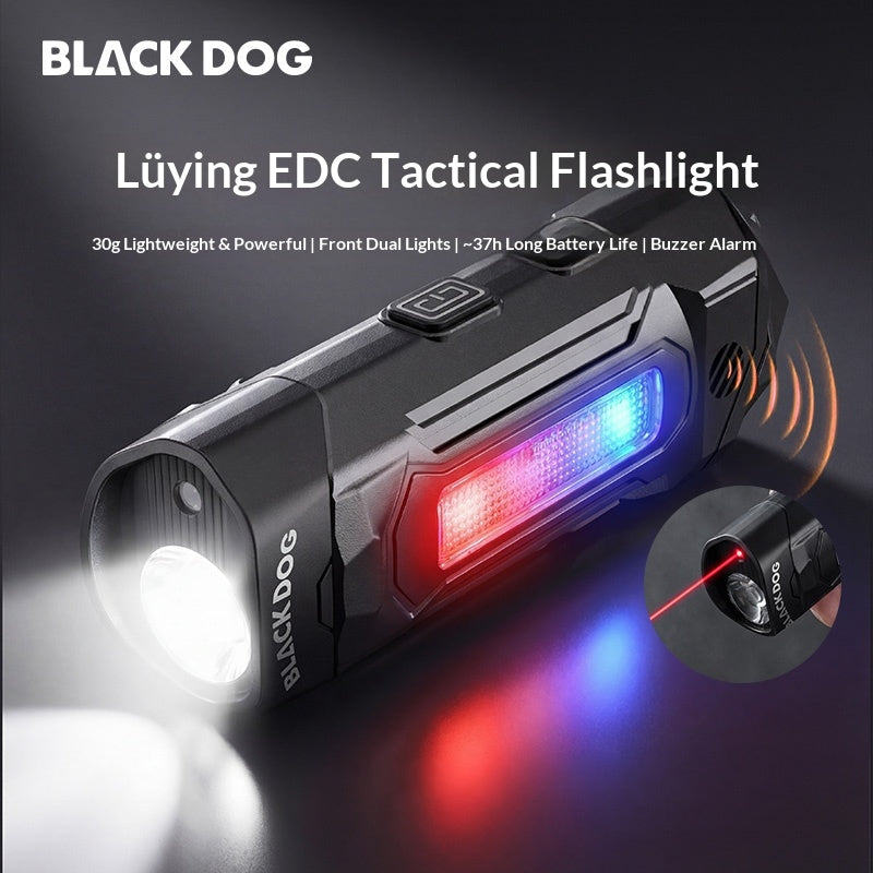 Blackdog EDC Mini Pocket Flashlight Portable Ultralight Tactical LED Flash Light Survival Emergency Multi-Functional Outdoor Lamp USB C Charging