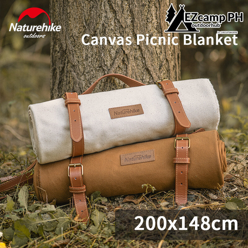 Naturehike Canvas Camping Blanket Portable Cotton Picnic Mat Ultralight Waterproof Oil-proof Outdoor Party Blanket Pad Nature Hike