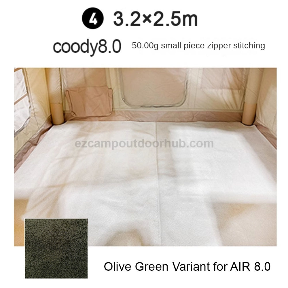Coody Air Tent Interior Premium Carpet Mat Portable Multipurpose Tent Specific Carpet Solid Color Style Blanket Moisture-proof Cotton Yarn