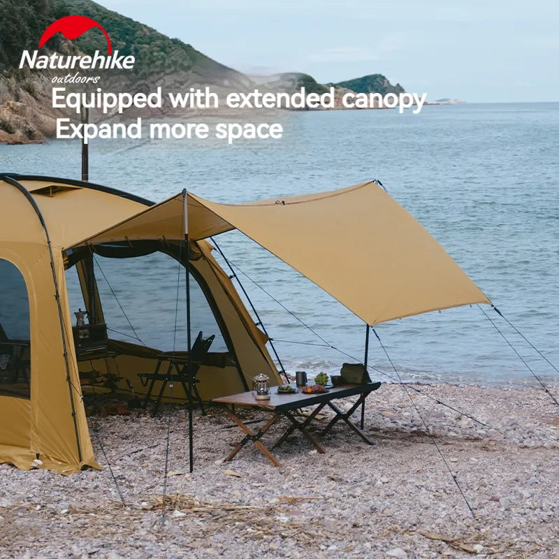 Naturehike DUNE Series 10.9 4 Season 1 Detachable Bedroom 1 Living Room Camping Tunnel Tent Extended Large Canopy 3 to 6 Person 10.9m² Space Waterproof UPF50+ Nature Hike Outdoor Shaqiu