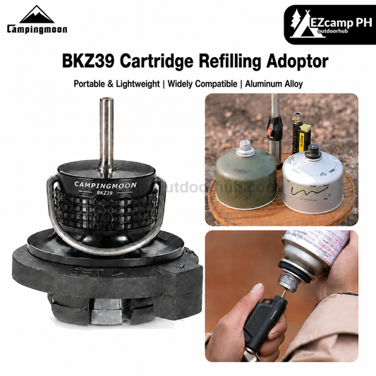 Campingmoon BKZ39 Cartridge Refilling Adoptor Portable Lightweight Flat Gas Canister Direct-Fire Outdoor Igniter Fuel Refill Adapter Outdoor Camping