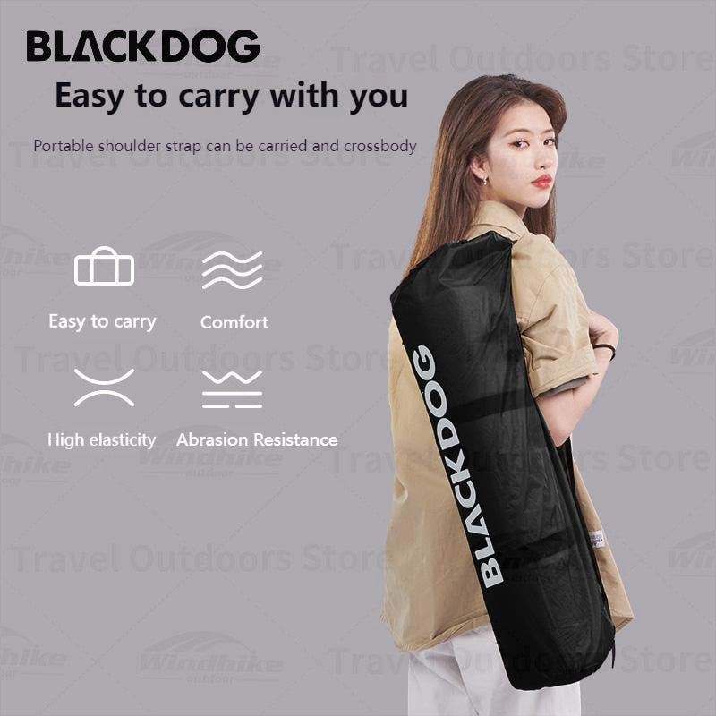 BLACKDOG by Naturehike Black Automatic Inflatable Mattress 5CM Thick Air Mat Outdoor Tent Portable Sleeping Pad Camping Bed with Built in Pillow