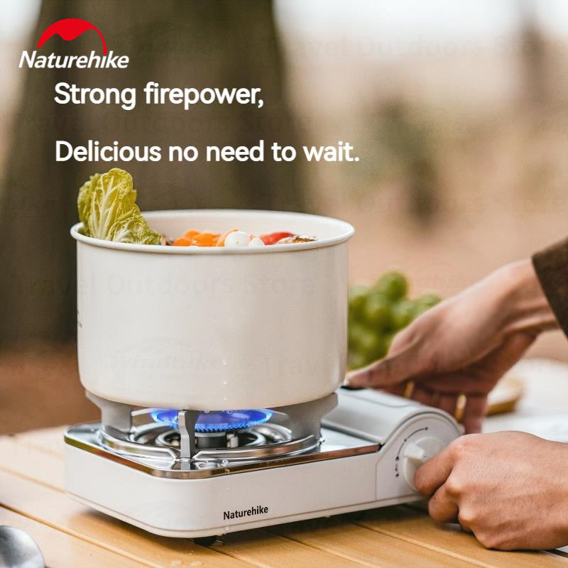 Naturehike WHITE BOAT Mini Portable Butane Gas Canister Cassette Stove Outdoor Camping Picnic Cooking Equipment Ultralight 892g 2.2kw Firepower Original Heavy Duty Burner Nature Hike