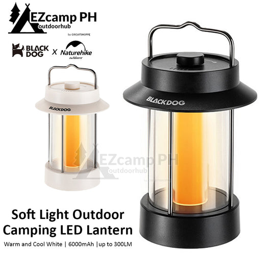 BLACKDOG by Naturehike Outdoor Camping Soft Light Warm Cool White LED Lantern Atmosphere Lamp USB Charging IPX4 Waterproof up to 300 Lumens