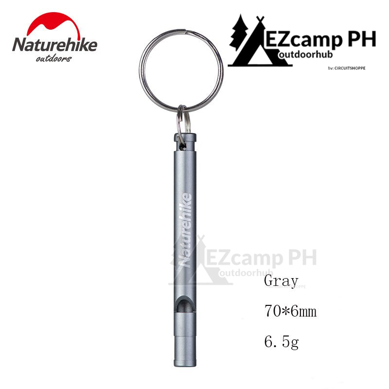 Naturehike Portable Aluminum Alloy Emergency Survival Whistle Hanging Keychain Short and Long Key Chain Pito Camping Outdoor Hiking Mountaineering