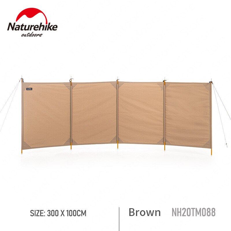 Naturehike Outdoor Camping Windscreen 300x100cm Beach Fishing Glamping Wind Breaker Portable Privacy Screen Cotton Aluminum Array Fence Screen