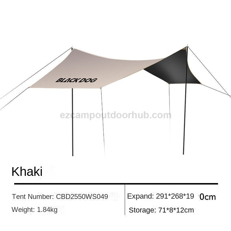Blackdog LEISURE 2.1 Base Automatic Tent Portable Foldable 2-4 Persons Quick Open Picnic Tent 2 Door Window Design Waterproof Camping Sunshade Silver Coated