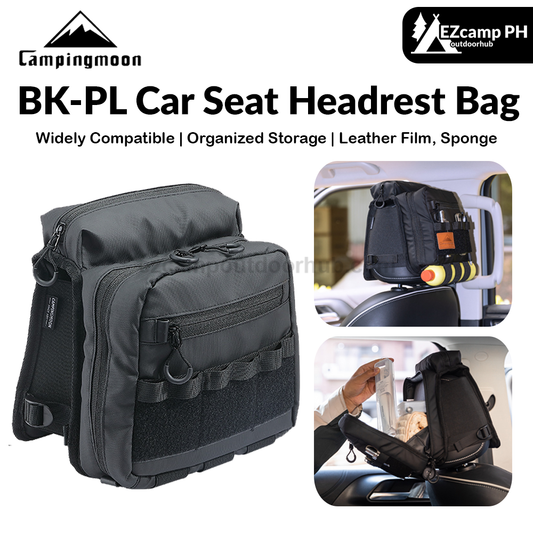 Campingmoon BK-PL Car Seat Headrest Bag Portable Large Capacity Tactical Multiple Storage Bag Pillow Foam Padded Organized Storage Outdoor Camping