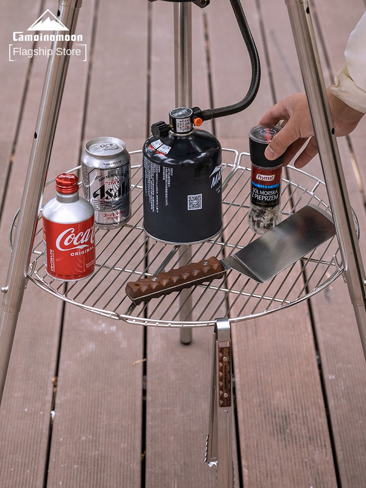Campingmoon Skottle Grill Stove Accessories Portable Multipurpose Universal Drip Rack Drain Grill Net Add-ons Easy To Clean Durable Stainless Steel