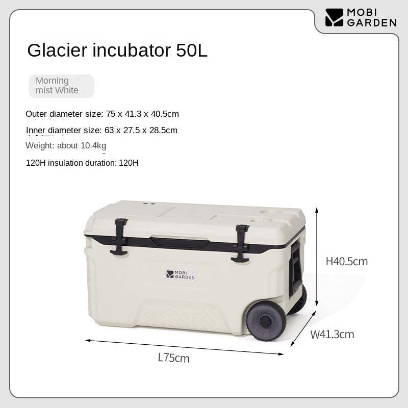Mobi Garden GLACIER Incubator Cooler Series Multipurpose Storage Box 16/25/36/50/75L Capacities Up To 120H Hot & Cold Insulated Preservation Rotomolded Ice Drink Bucket