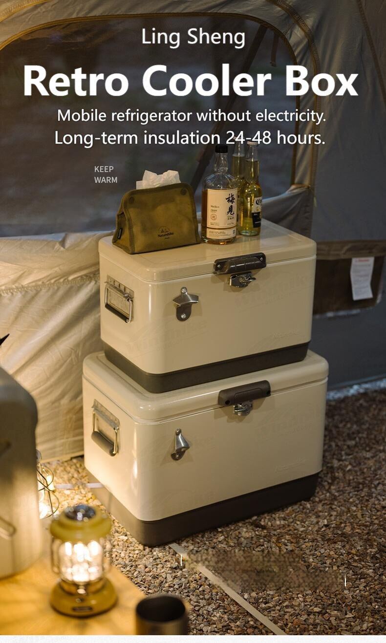 Naturehike Retro-Style Cooler Box Portable Lightweight 29L & 51L