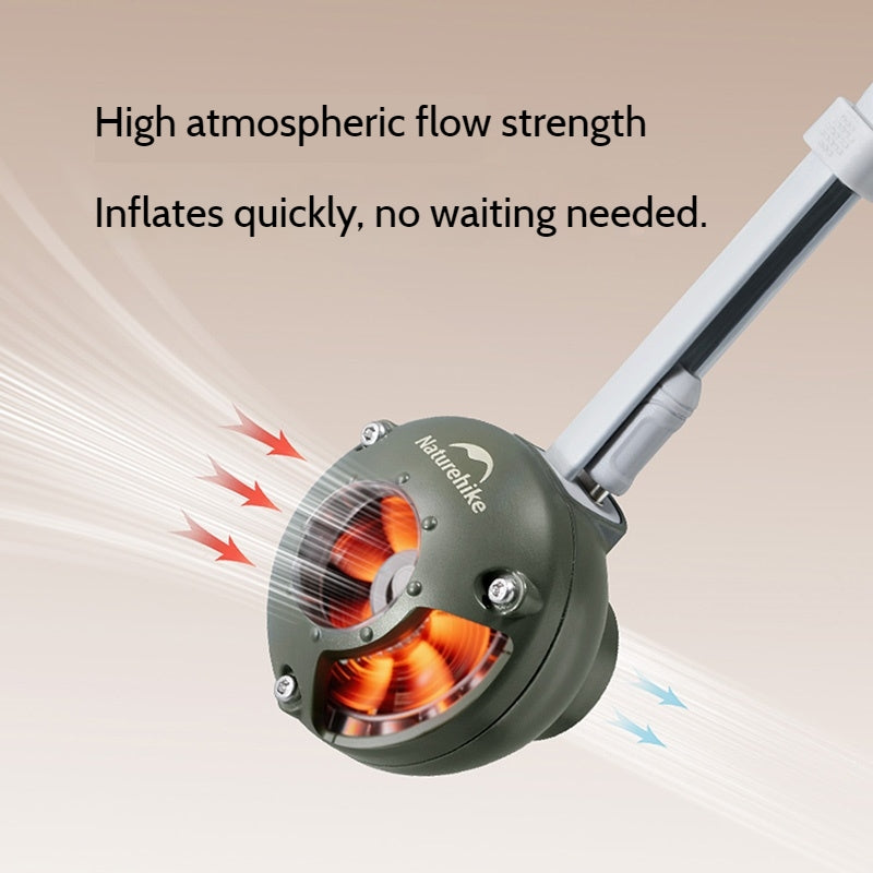 Naturehike Lightweight Air Pump Portable Multi-functional Inflatable Pump Mini Electric Air Pump 2-in-1 Quick Inflation Deflation Outdoor Camping
