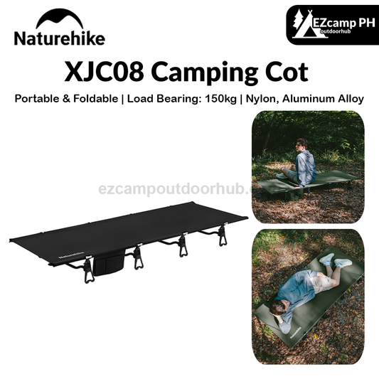 Naturehike XJC08 Camping Cot Ultralight 75cm Wide Sleeping Bed Mattress Leverage Lock Design Load Bearing Up To 150kg Outdoor Hiking Backpacking Survival Gear