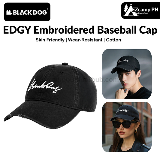 BLACKDOG EDGY Embroidered Baseball Cap Unisex Sun Hat For Men Women Protection Cap Sunshade Leisure Hat Party Outdoor Fishing Travel Hiking Camping
