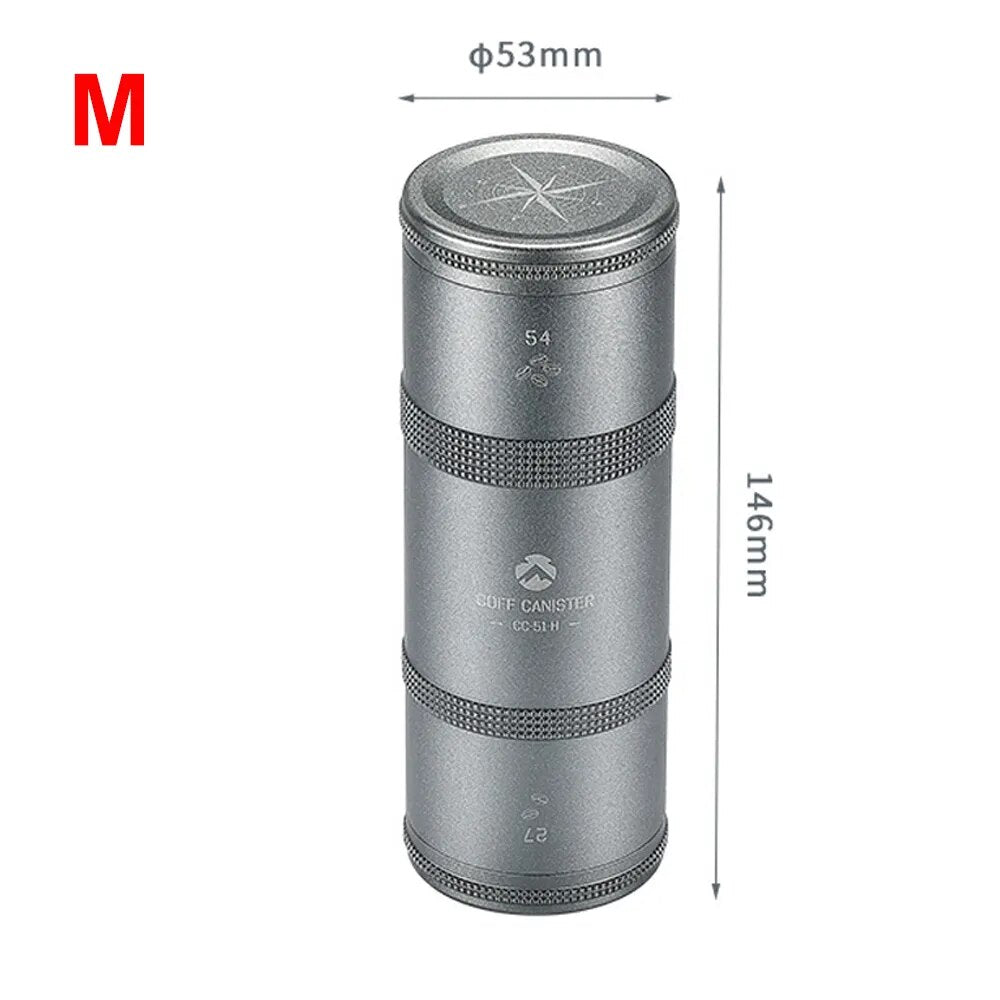 CAMPINGMOON Coffee Bean Storage Canister Moisture Proof Ultralight Aluminum Alloy Tea Leaves Sealed Jar Container Can 2 Layer Bottle CC-50 CC-51