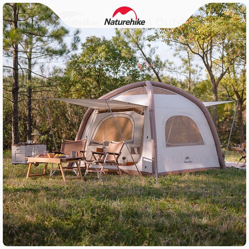 Naturehike ANGO Series AIR Inflatable Outdoor Camping Tent for up to 3 Person Air Pole Breathable Waterproof Silver Coated 150D Oxford Cloth UPF50+