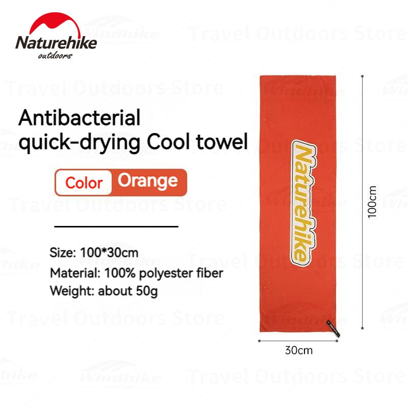 Naturehike Fitness Sports Fast Dry Absorbent Portable Ultralight Towel 100*30cm Quick Drying Gym Sweat Beach Swimming Bath Hand Face Anti-Bacterial