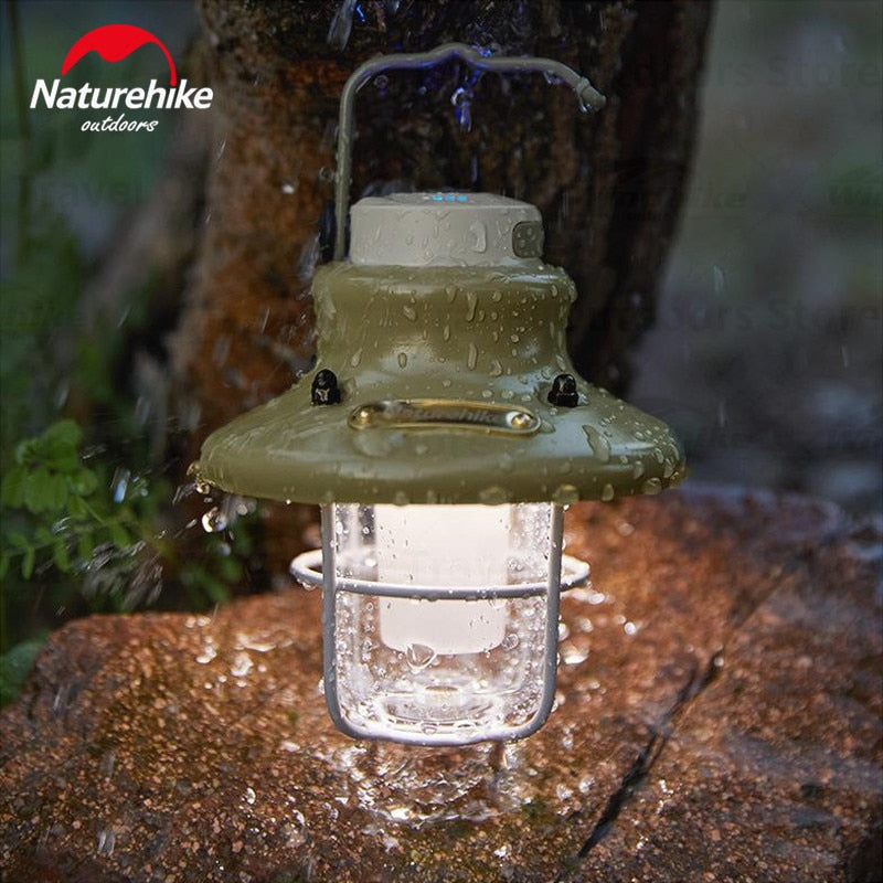 Naturehike Portable Tent Lamp Outdoor Ground Insert Light Night LED Lighting Tent Canopy Lantern Chandelier Atmosphere Caution Lamp 3 Mode Brightness