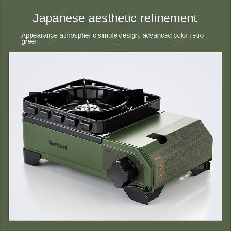 Iwatani Tough Maru Jr. Outdoor Stove Portable Butane Canister Cassette Stove With Double Integrated Windshield And Storage Case Made in Japan Jr Junior