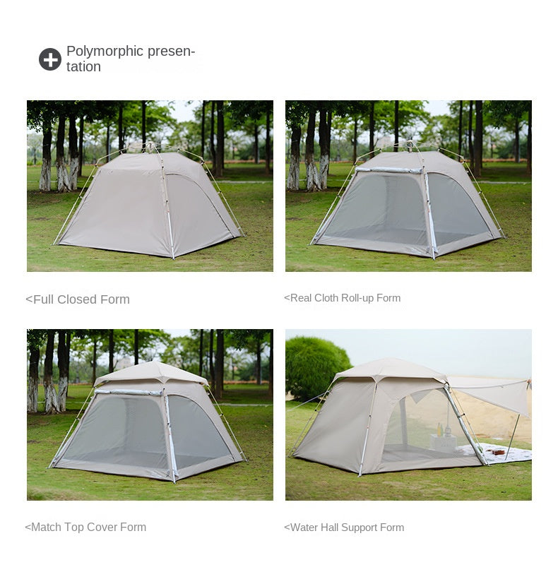 Vidalido BUGU Dome Style Automatic Tent Portable Lightweight Foldable Quick Opening Ventilated Tent for 2-4 Person Rainproof Sunscreen Breathable