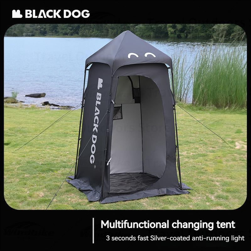 BLACKDOG by Naturehike Outdoor Black Single Shower Changing Camping Tent Changing Mobile Toilet Bath Bathroom Waterproof Windproof