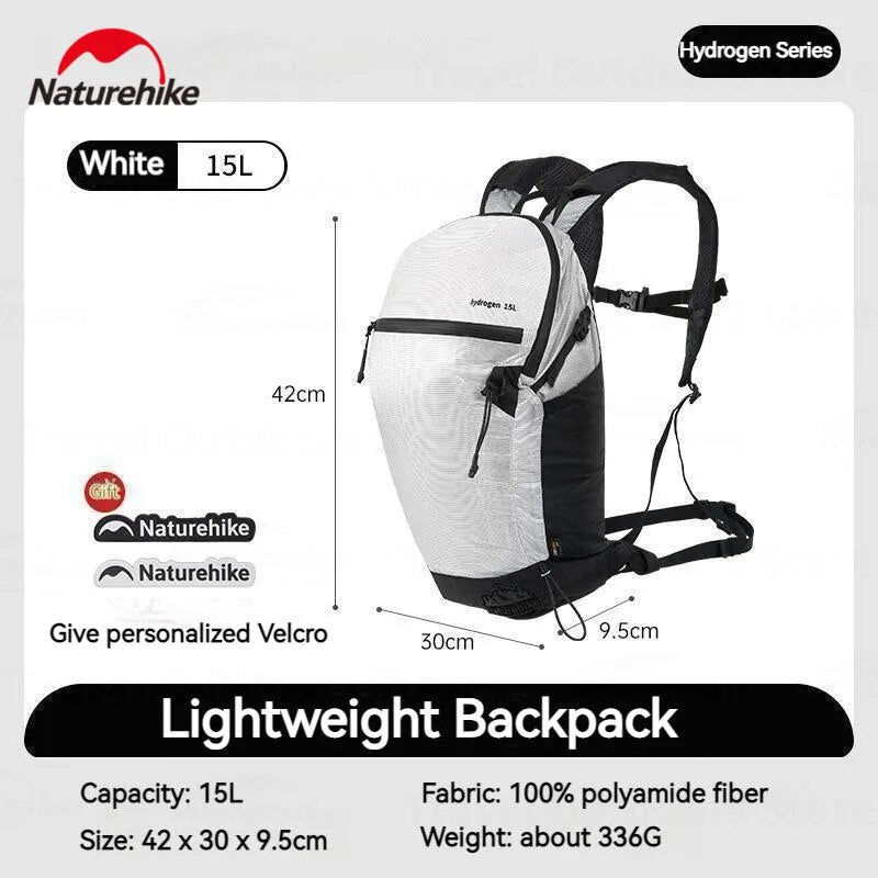 Naturehike HYDROGEN SERIES Sports Backpack Portable Lightweight 15L Waterproof Shoulder Bag Outdoor Camping Hiking Cycling Climbing Picnic Beach Fishing Travel Bag Heavy Duty Original Nature Hike