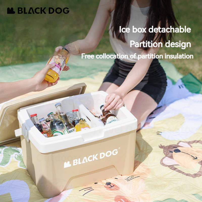 BLACKDOG by Naturehike ICELAND Cooler 13L 25L Hot and Cold up to 48H Foods Drinks Ice Storage Box Outdoor Camping Picnic Fishing 3 Layer PP EPS Insulation Chest Container 50kg Max Load Black Dog Nature Hike