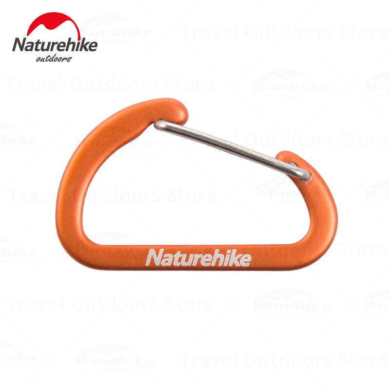 Naturehike Outdoor Tent Accessories Carabiner Fast D Shape Camping 4cm Aluminum Hook Camping Tent Keychain Hang Hanging Tool Equipment Key Chain