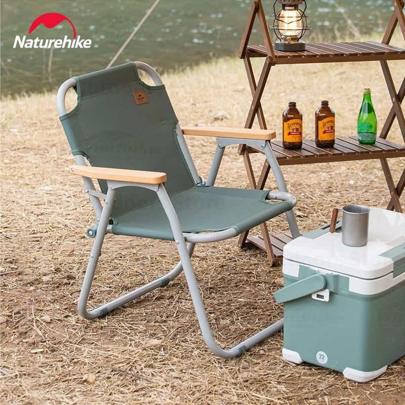 Naturehike Outdoor Fishing Leisure Chair TO04 Portable Camping Folding Chair Ultralight Aluminum Tube Square Chair