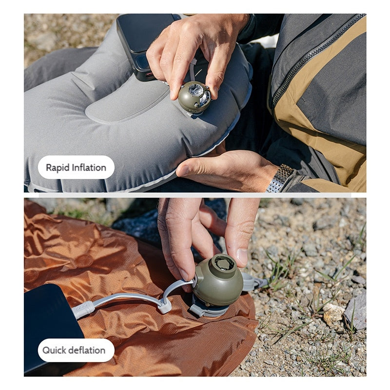Naturehike Lightweight Air Pump Portable Multi-functional Inflatable Pump Mini Electric Air Pump 2-in-1 Quick Inflation Deflation Outdoor Camping