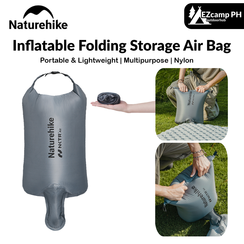 Naturehike Inflatable Folding Storage Air Bag Portable Lightweight Multifunctional Universal Cushion Fast Foldable Inflation Sleeping Bag Pad Mattress Hiking Camping Mat