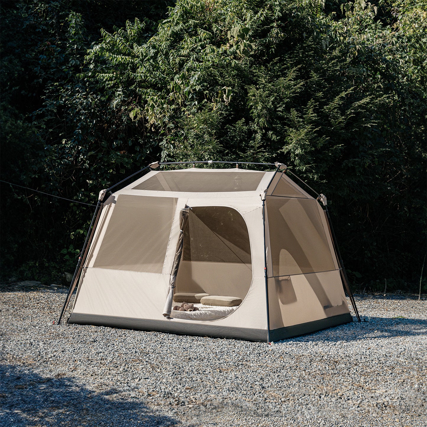 Naturehike VILLAGE 6 LITE Automatic Tent Fast Cabin Style Tent 4 Person One-Piece Setup Ridge 2.0 9m² Total Use Space 360° Ventilation Outdoor