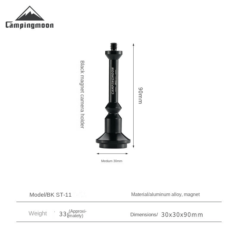 Campingmoon Magnetic Mounting Bracket for Gas Lamp Latern Extension Multipurpose Atmosphere LED Light & Camera Stand Tube Gas Torch Lamp Extender Pole Tank Adapter Converter Extension Rod Camping Hiking Outdoor Accesories Original Camping moon