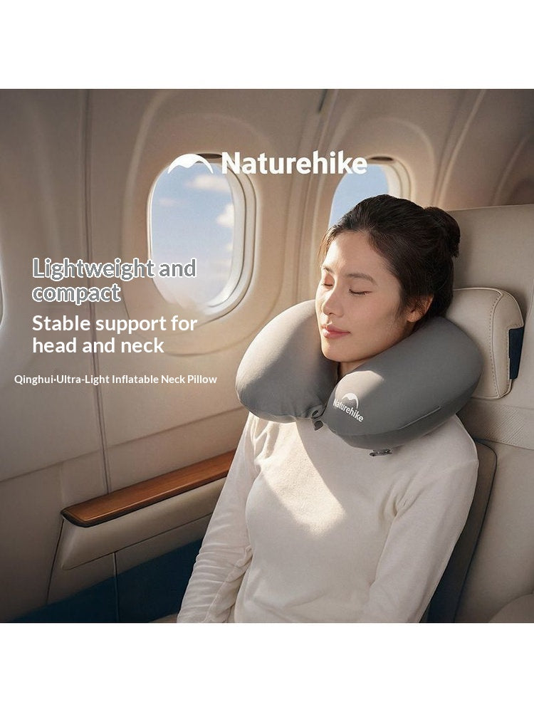 Naturehike Light Cloud Inflatable Neck Pillow Portable U-Shaped Travel Pillow Strong Air Support Soft And Comfortable Sleeping Pillow Outdoor Camping