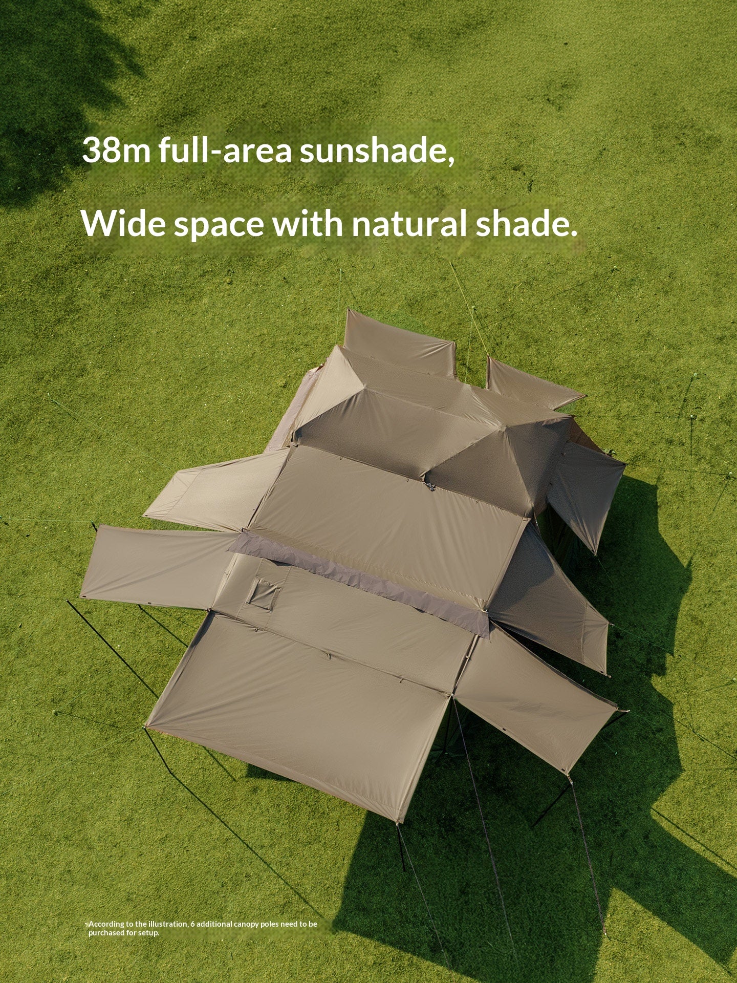 Naturehike VILLAGE 13 NEO Automatic Tent Cabin Style Multiple Settings Tent 1 Bedroom 1 Living Room Ti Black Coated Sunscreen 6 Person Outdoor