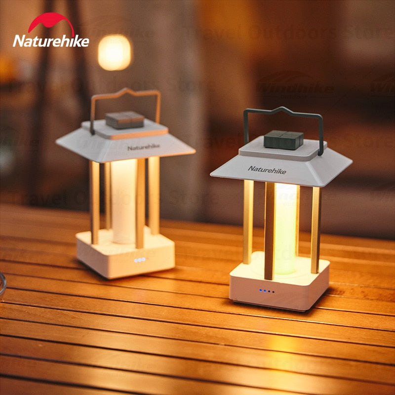 Naturehike MOON Court Sunset Lantern Outdoor IPX4 Waterproof USB Charging LED Lamp 4000mAh 9-160H Warm White 125 Lm Camping Tent Light Rechargeable