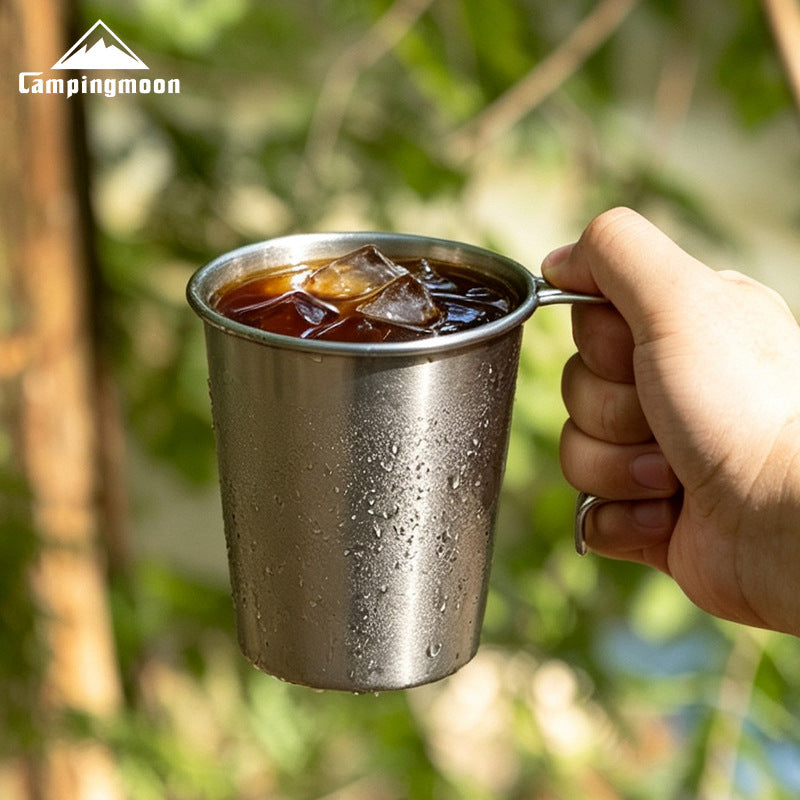 Campingmoon S520 Stainless Steel Cup 500ml Hanging Handle Hot Cold Coffee Tea Sierra Camping Mug