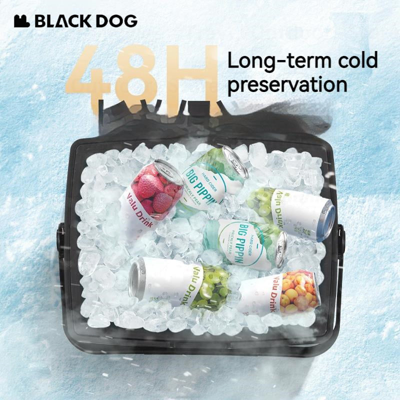 BLACKDOG by Naturehike ICELAND Cooler 13L 25L Hot and Cold up to 48H Foods Drinks Ice Storage Box Outdoor Camping Picnic Fishing 3 Layer PP EPS Insulation Chest Container 50kg Max Load Black Dog Nature Hike