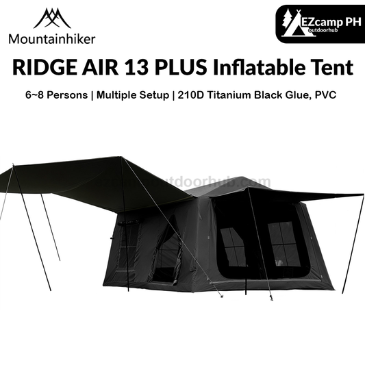 Mountainhiker RIDGE AIR 13 PLUS Inflatable Tent Cabin Style Fast Build 6-8 Persons 2 Bedroom Tent 13m² Large Interior Space Village Outdoor