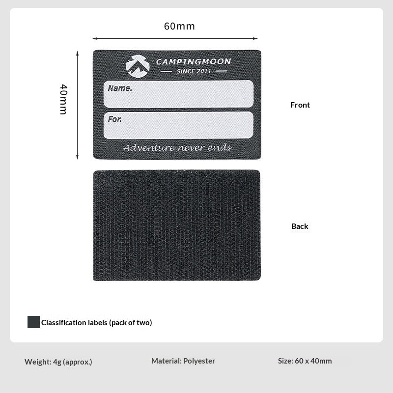 Campingmoon Outdoor Camping Velcro Leather Logo Patch Label for Backpack Tent Bag Gear Accessory