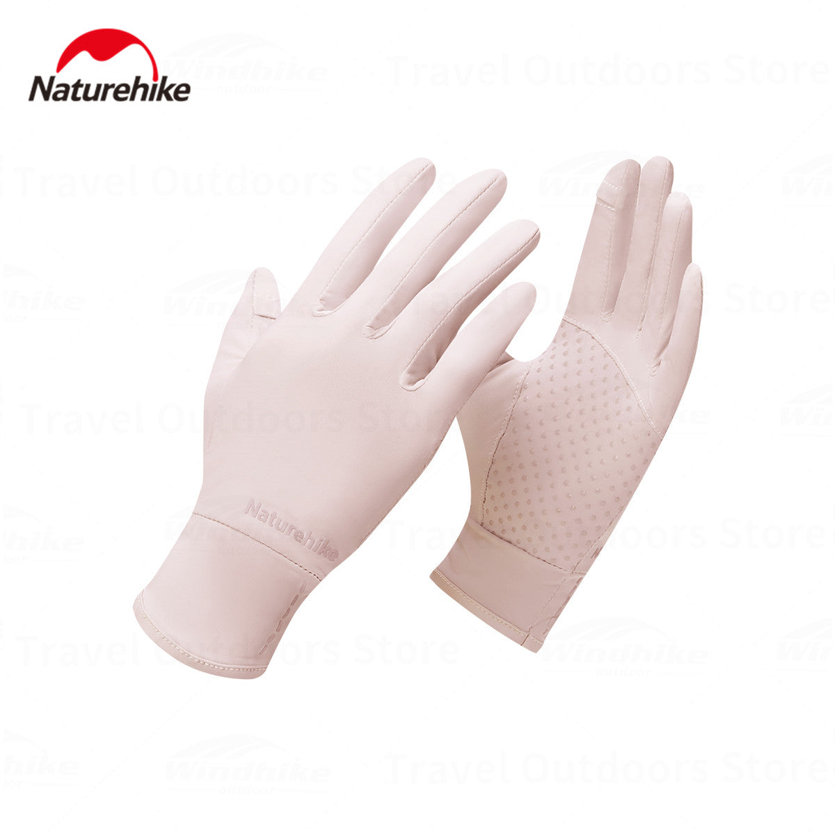 Naturehike Summer Sunscreen Gloves Dew Finger Touch Screen Lightweight Sun Protection Hiking Camping Outdoor Driving Cycling Cool Gloves Non-slip Breathable Men Women UPF50+ Original Nature Hike