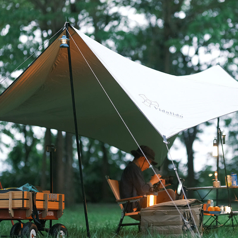 Vidalido Galvanized Iron Canopy Rod Black Steel Iron Awning Pole Tarp Tent 1.8m 2.2m 2.4m 2.8m Length 3-4 Section 2pcs Per Set Camping Accessories Rod