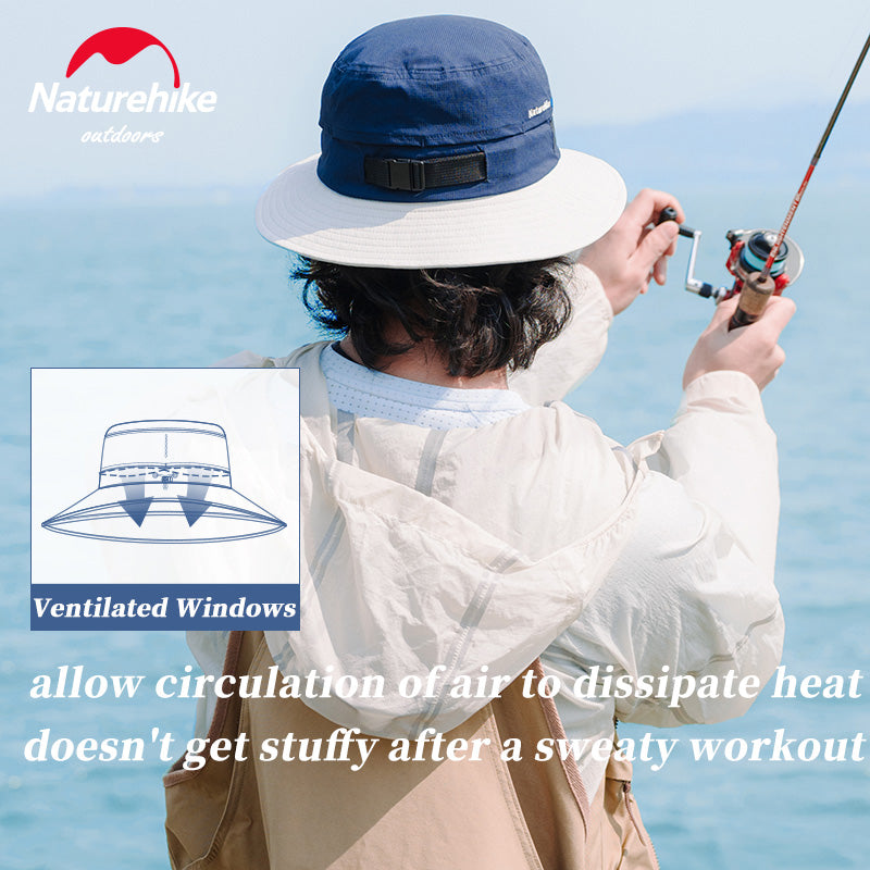 Naturehike Sun Protection Fisherman Hat Portable Lightweight Bucket Caps Panama Hat Camping Hiking Anti-UV Sun Caps Fishing Trekking Water Resistant