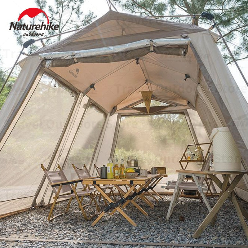 [Pre-Order] Naturehike VILLAGE 13 Series Cabin Style 1 Bedroom 1 Living Room Version Quick Automatic Fast Opening Camping Tent Six-Sided Insect Net Breathable Sun-Proof Outdoor Waterproof Luxury Tent 4 Person Rain-Proof VILLAGE13 Nature Hike