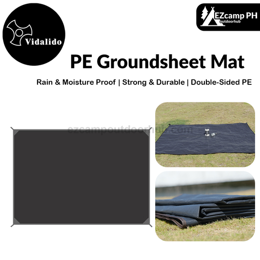 Vidalido PE Groundsheet Mat Portable Lightweight Multipurpose Waterproof & Moisture proof Thickened Outdoor Camping Footprint Ground Sheet Cover