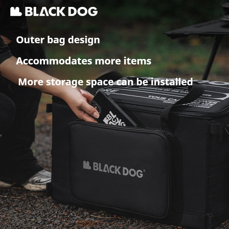 Blackdog Tactical Storage Bag Portable Foldable 51L Large Capacity Multifunctional Table Camp Gear Box Side Door Handbag Outdoor Camping Accessories 600D Oxford Cloth