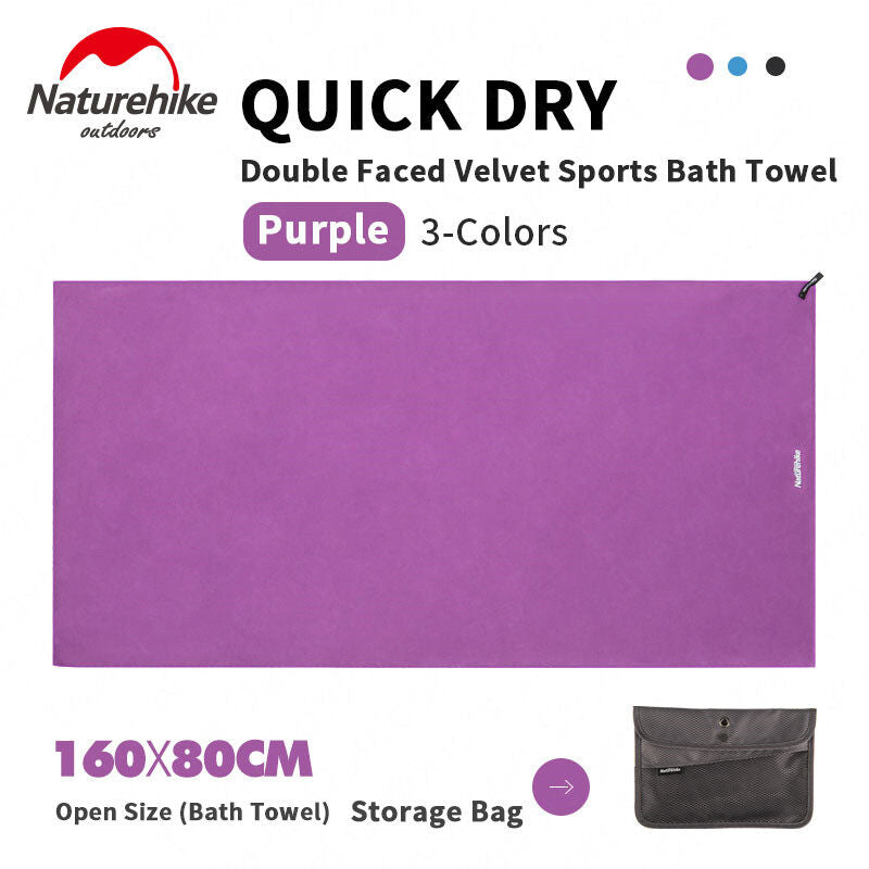 Naturehike Quick Drying Towel Outdoor Sports Super Absorbent Camping Swimming Bath Gym Travel Microfiber Antibacterial Face Hand Premium Towel Nature Hike Fast Dry Portable Ultralight Weight